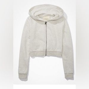 AE cropped zip up hoodie